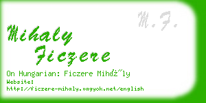 mihaly ficzere business card